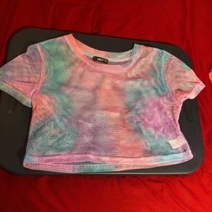 Women’s Mesh Short Sleeve Crop Top